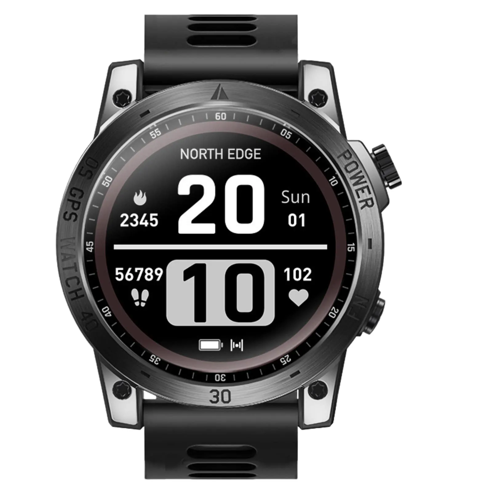 CakCity 46mm Smartwatch Fitness Watch IP68 Waterproof Activity Tracker with Full Touch Color Screen,Altimeter,Compass,GPS Watch for Android and iOS Phones, Military Smart Watches for Men