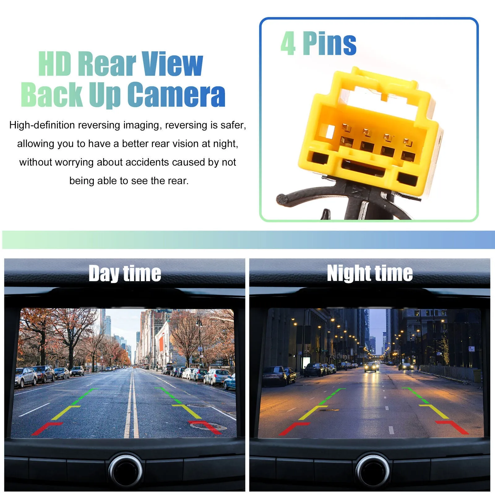 Car Rear View Parking Backup Reverse Camera Auxiliary Safety