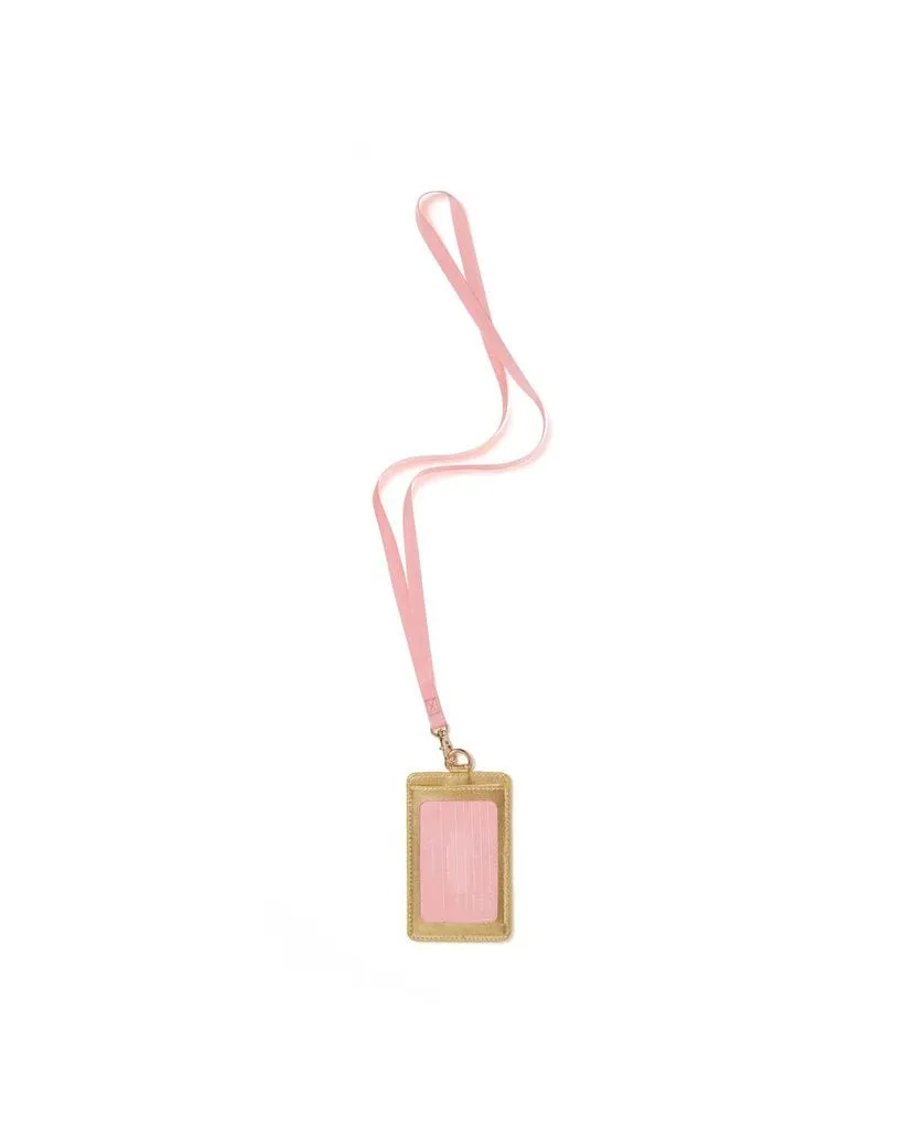 Card Case With Lanyard-Gold
