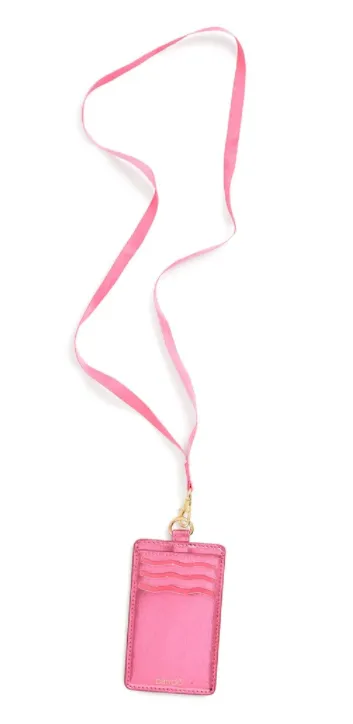 Card Case With Lanyard-Pink