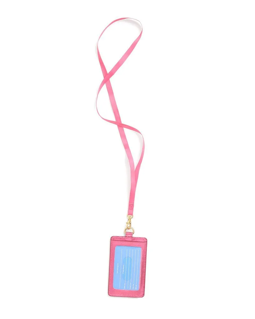 Card Case With Lanyard-Pink