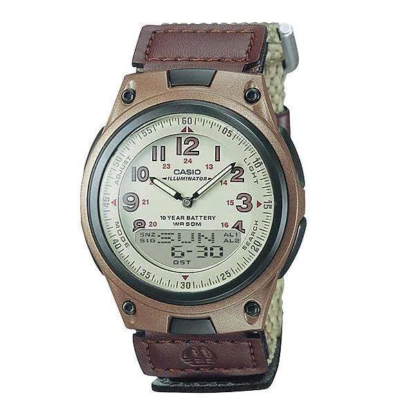 Casio AW-80V-5BVDF Brown Nylon Watch for Men and Women
