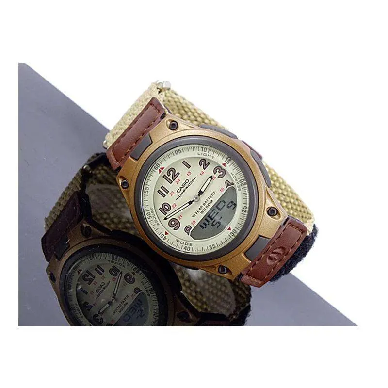 Casio AW-80V-5BVDF Brown Nylon Watch for Men and Women