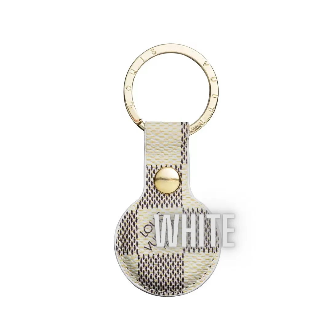 Checkered White AirTag Case