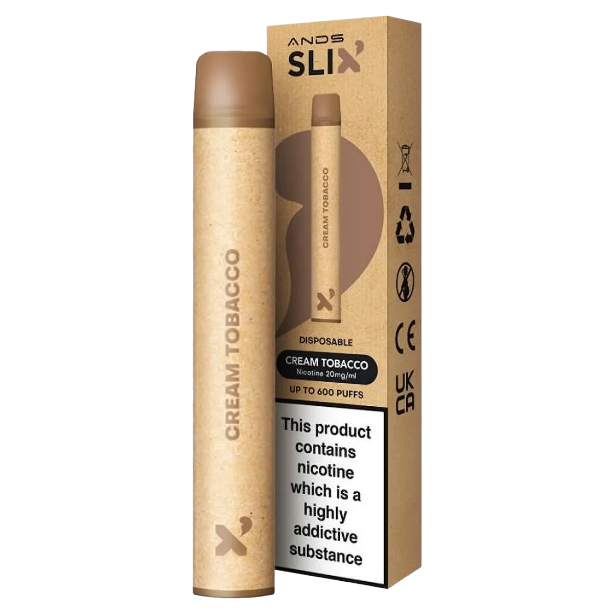 Cream Tobacco Slix Disposable Vape