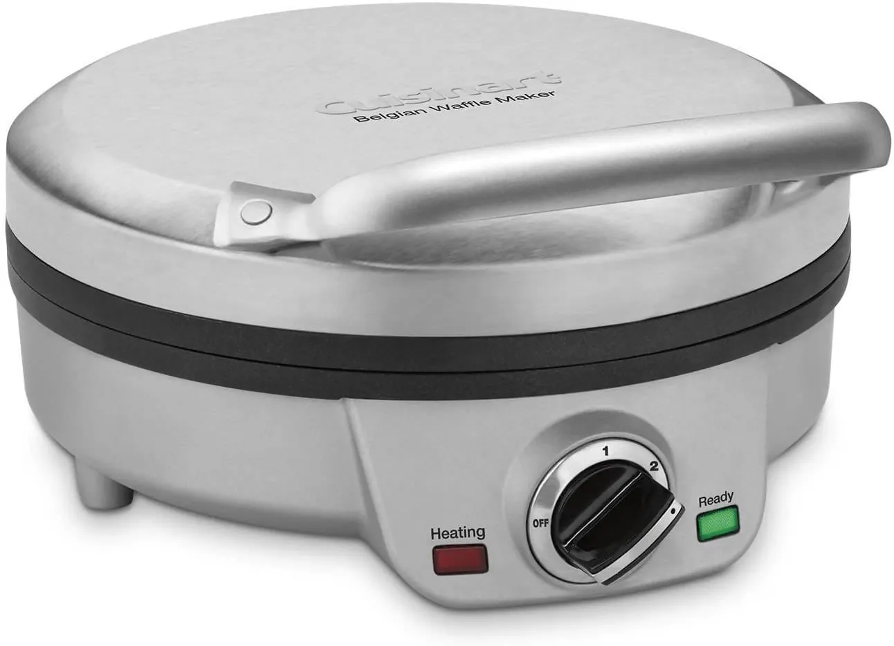 Cuisinart 4-Slice Belgian Waffle Maker cooks golden waffles that are crispy on the outside and mouthwateringly tender on the inside (Silver) CU-WAF-200