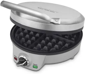 Cuisinart 4-Slice Belgian Waffle Maker cooks golden waffles that are crispy on the outside and mouthwateringly tender on the inside (Silver) CU-WAF-200