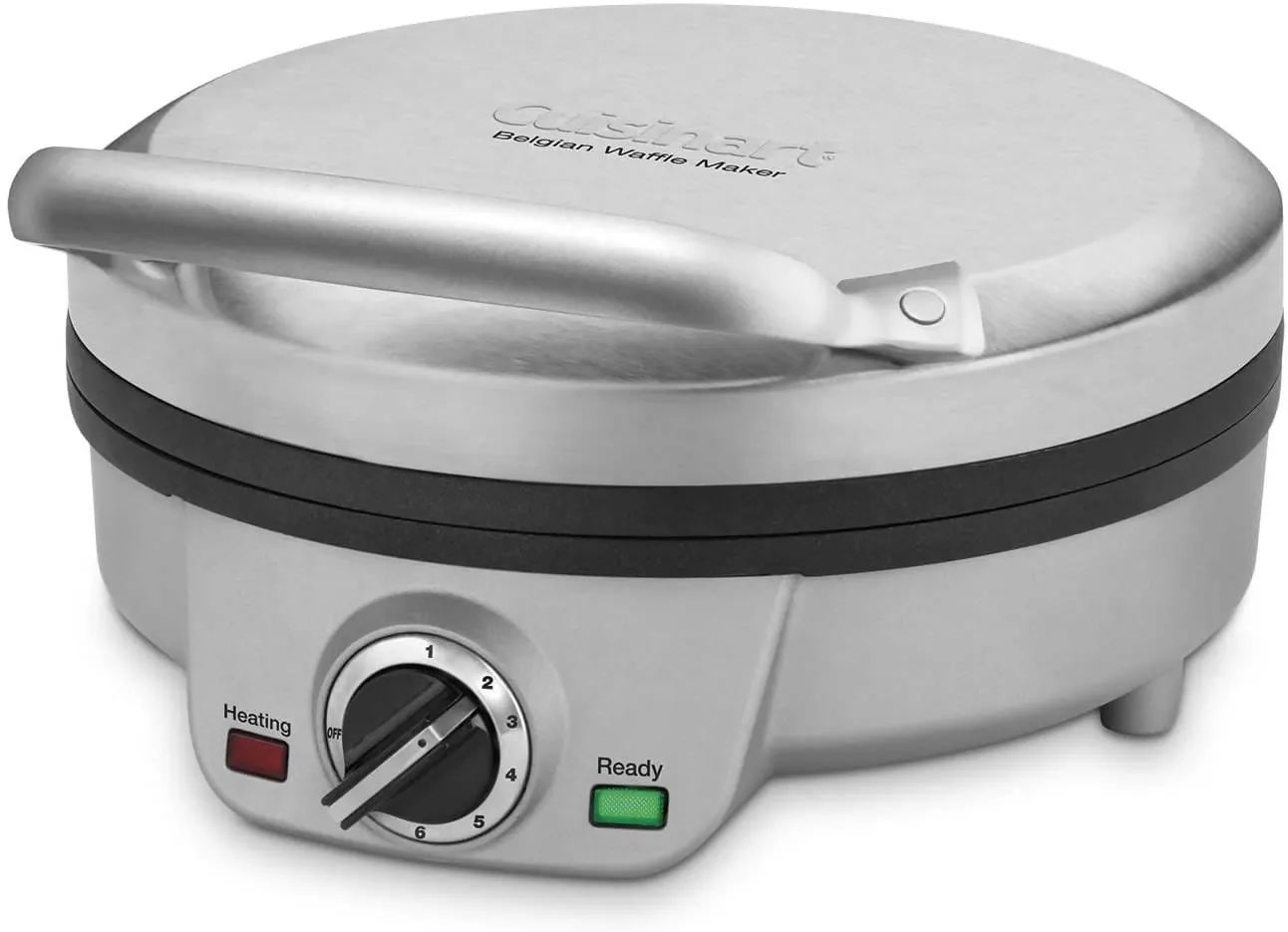 Cuisinart 4-Slice Belgian Waffle Maker cooks golden waffles that are crispy on the outside and mouthwateringly tender on the inside (Silver) CU-WAF-200