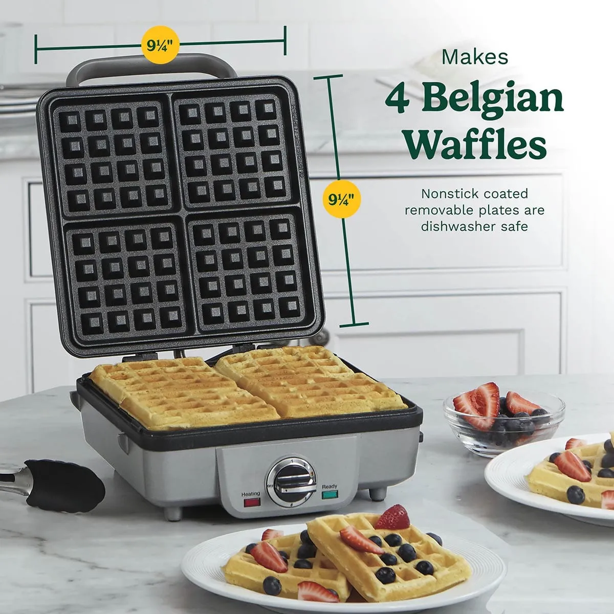 Cuisinart Belgian Waffle Maker with Pancake Plates Silver - Certified Refurbished