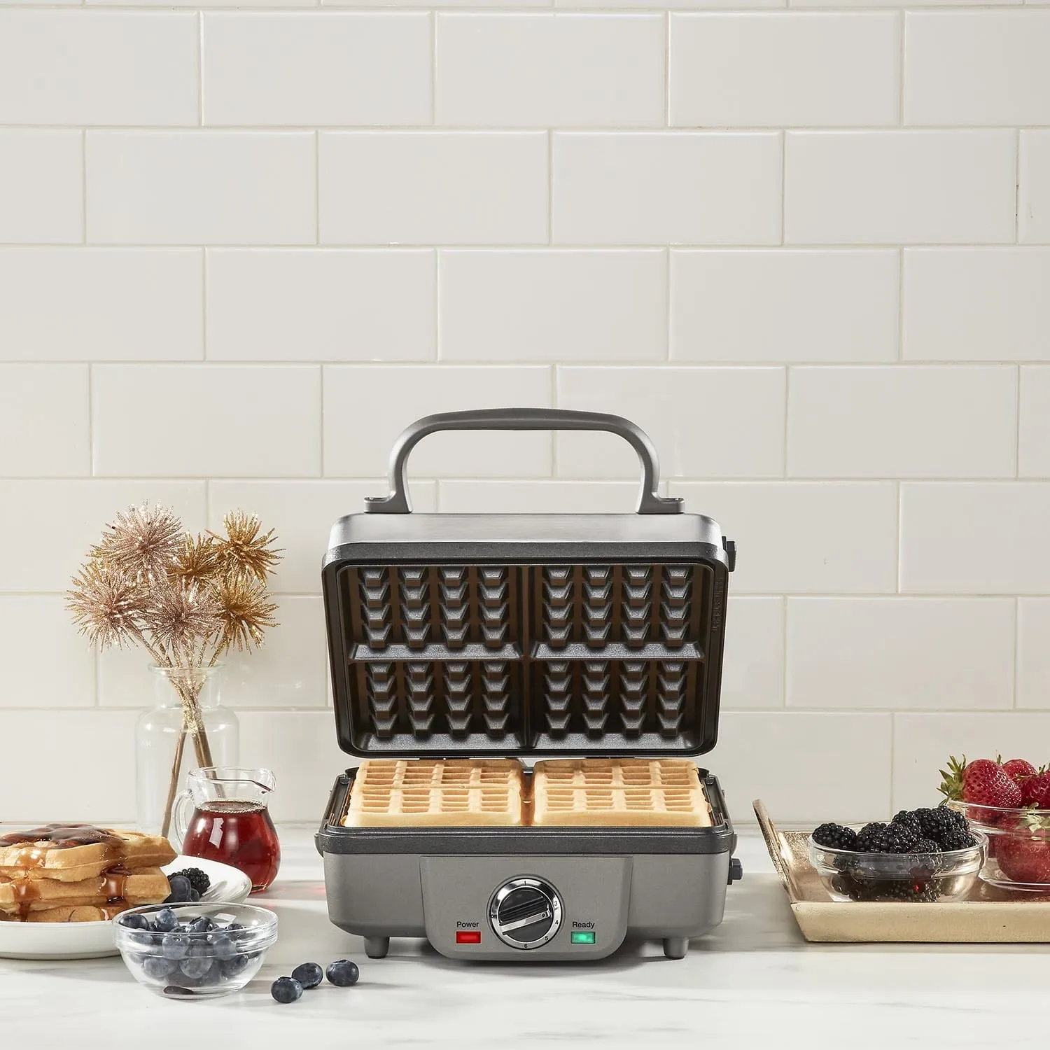 Cuisinart Belgian Waffle Maker with Pancake Plates Silver - Certified Refurbished