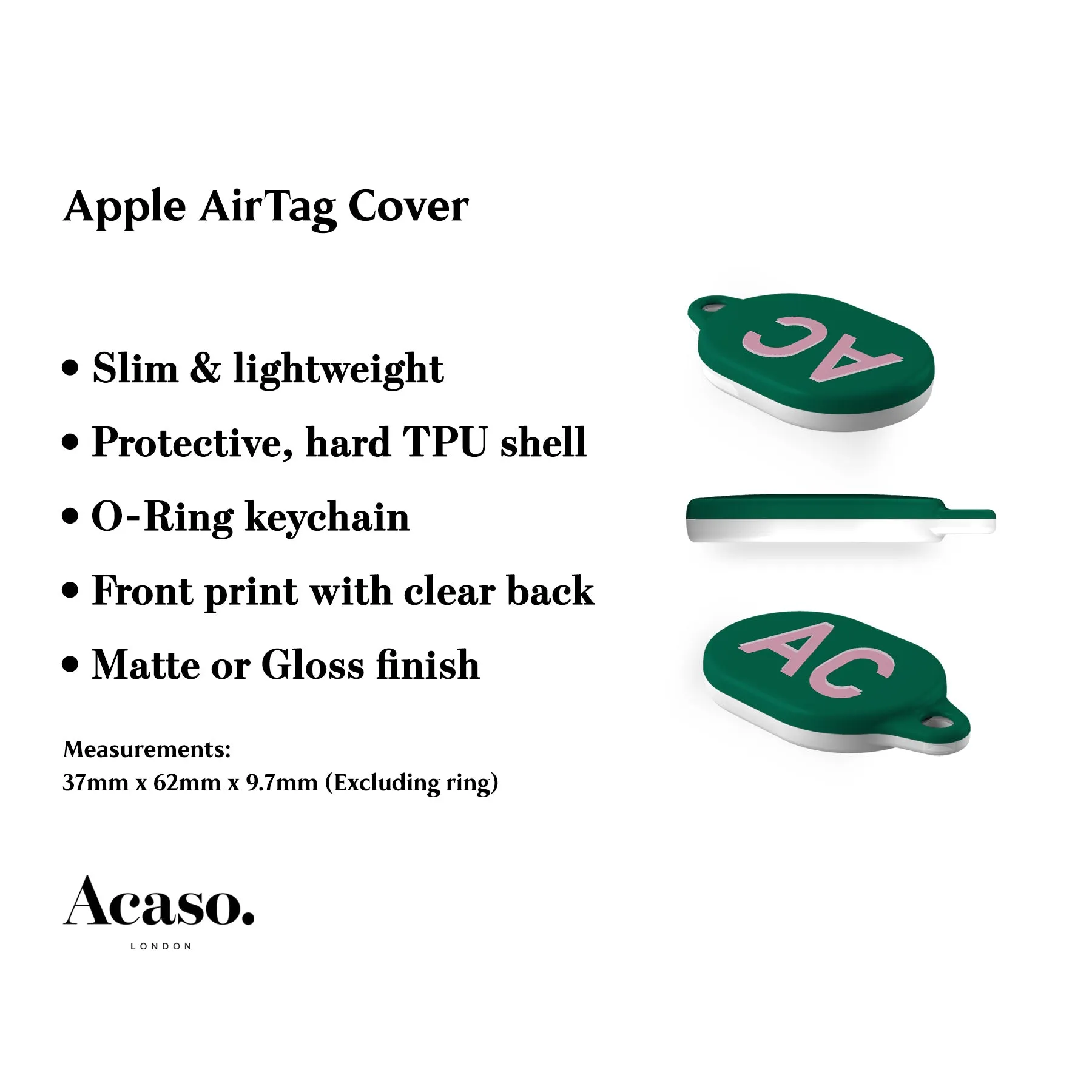 Custom Green AirTag Holder