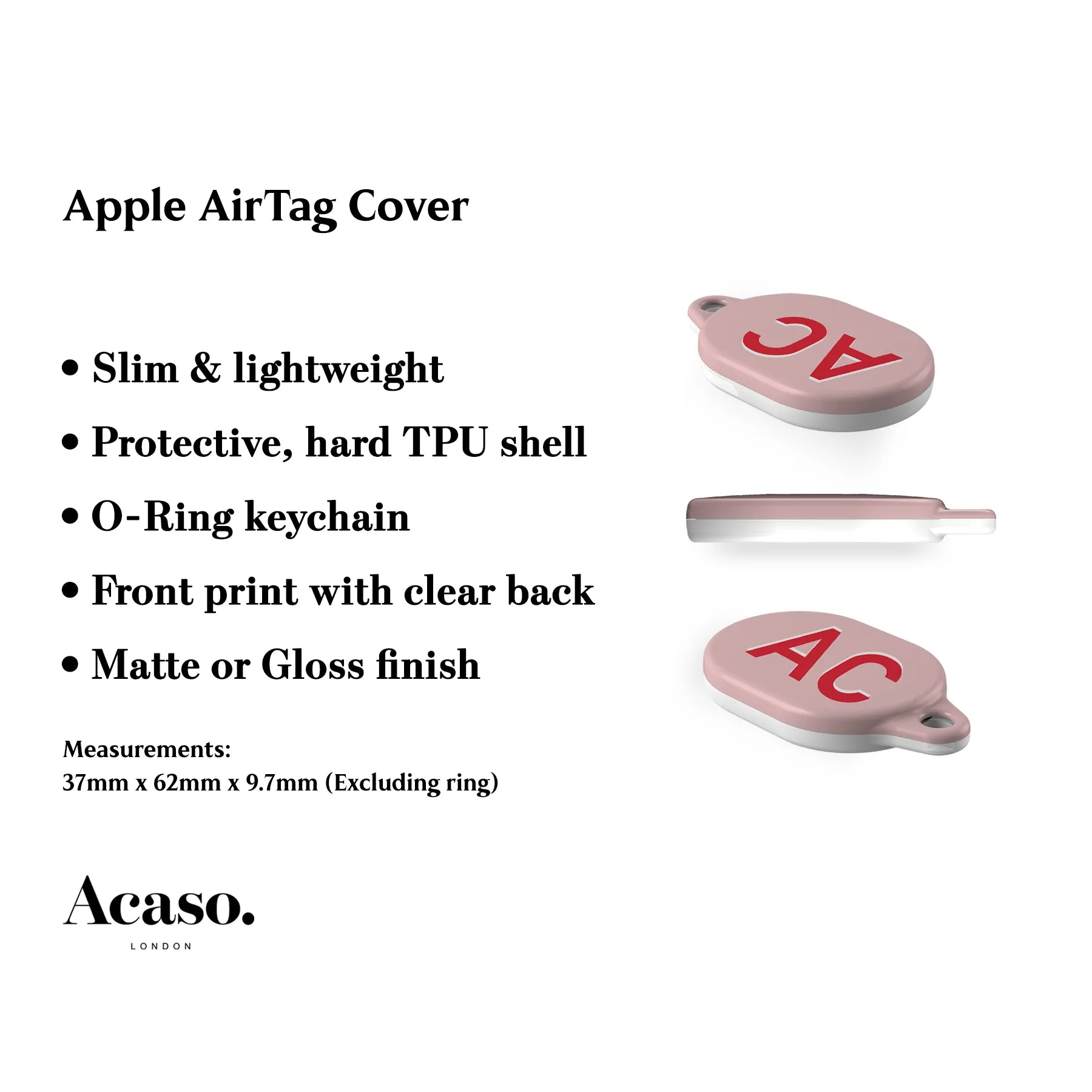 Custom Pink AirTag Holder