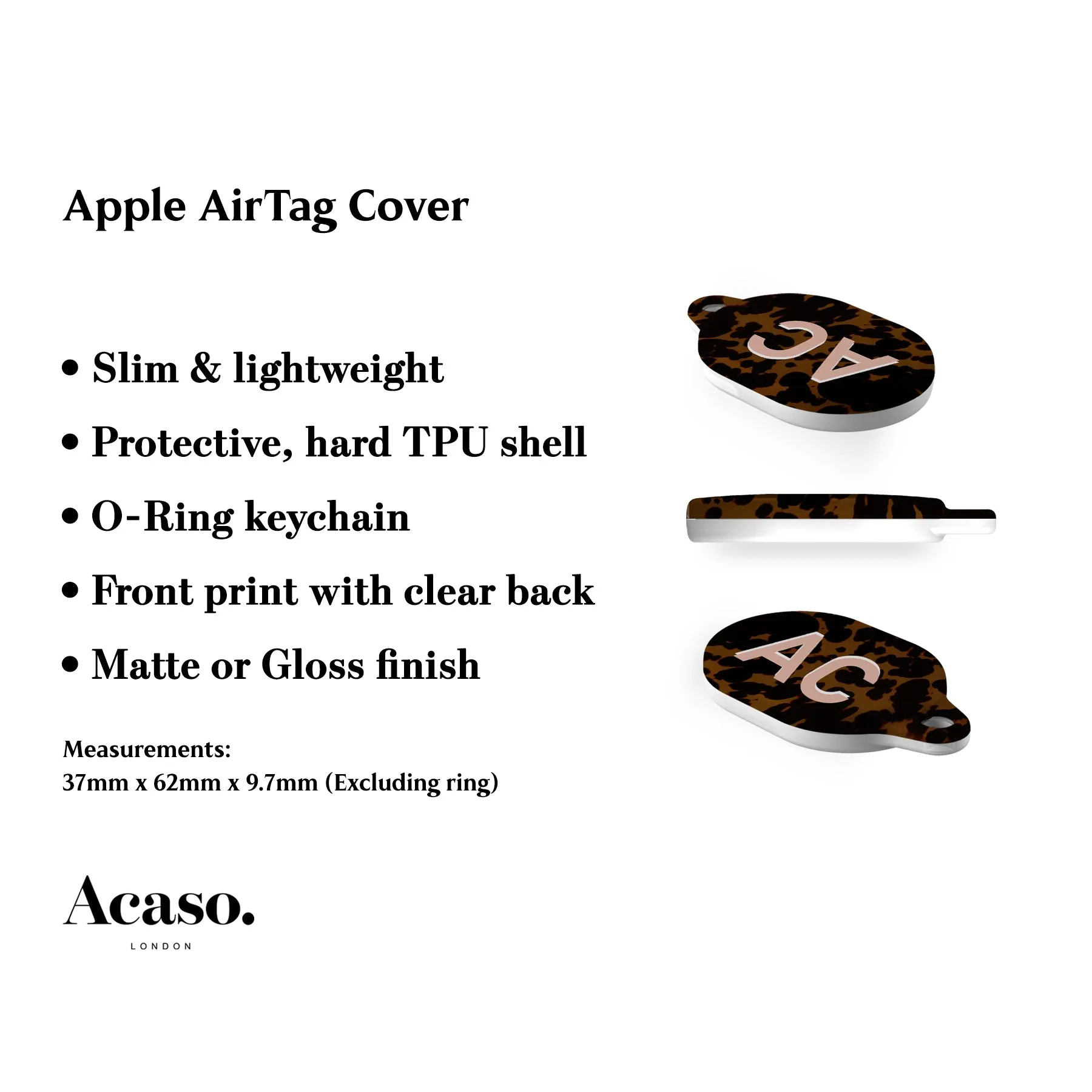 Custom Tortoise AirTag Holder