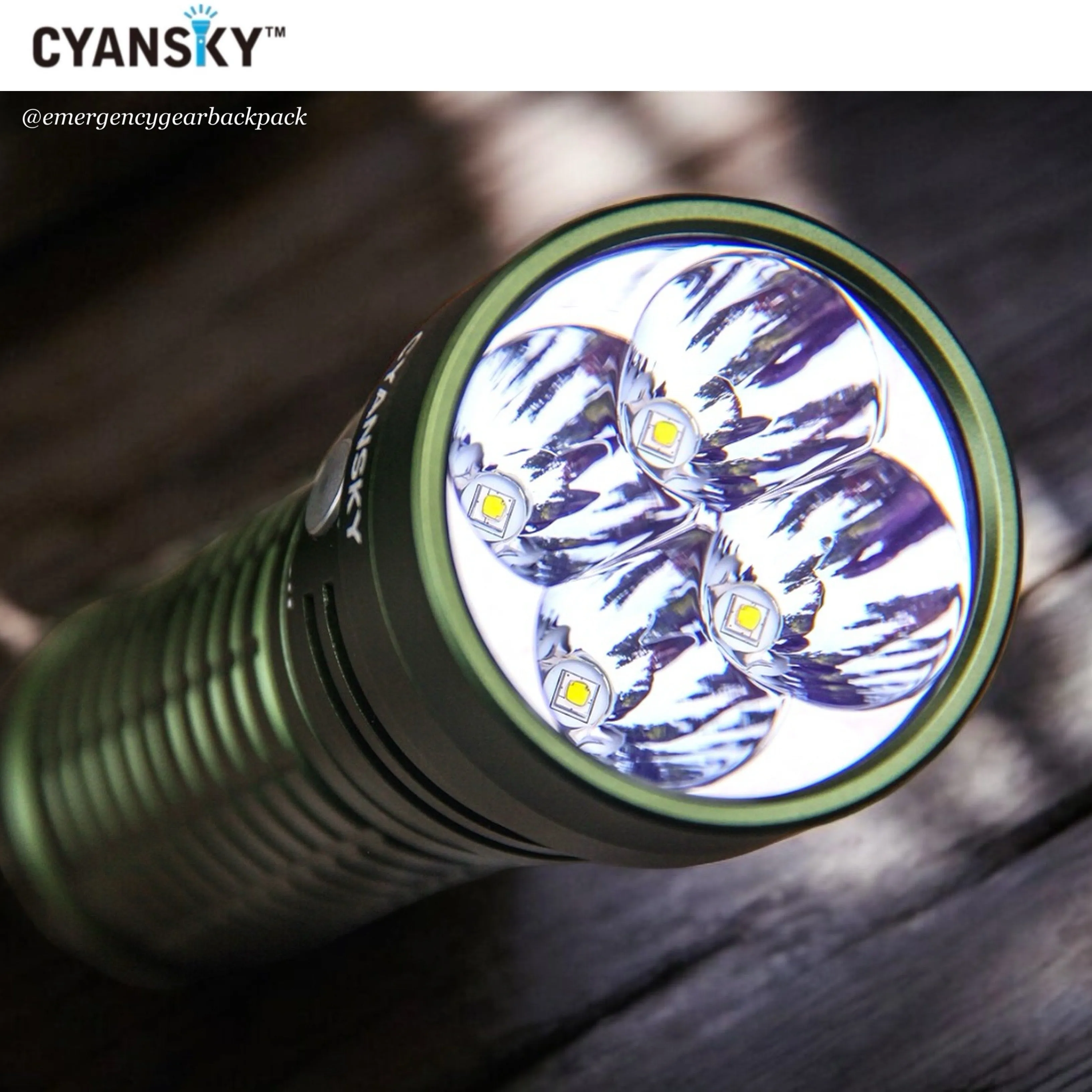 Cyansky Carbon Portable Steady Beam Searchlight 2000 Lumens 450M
