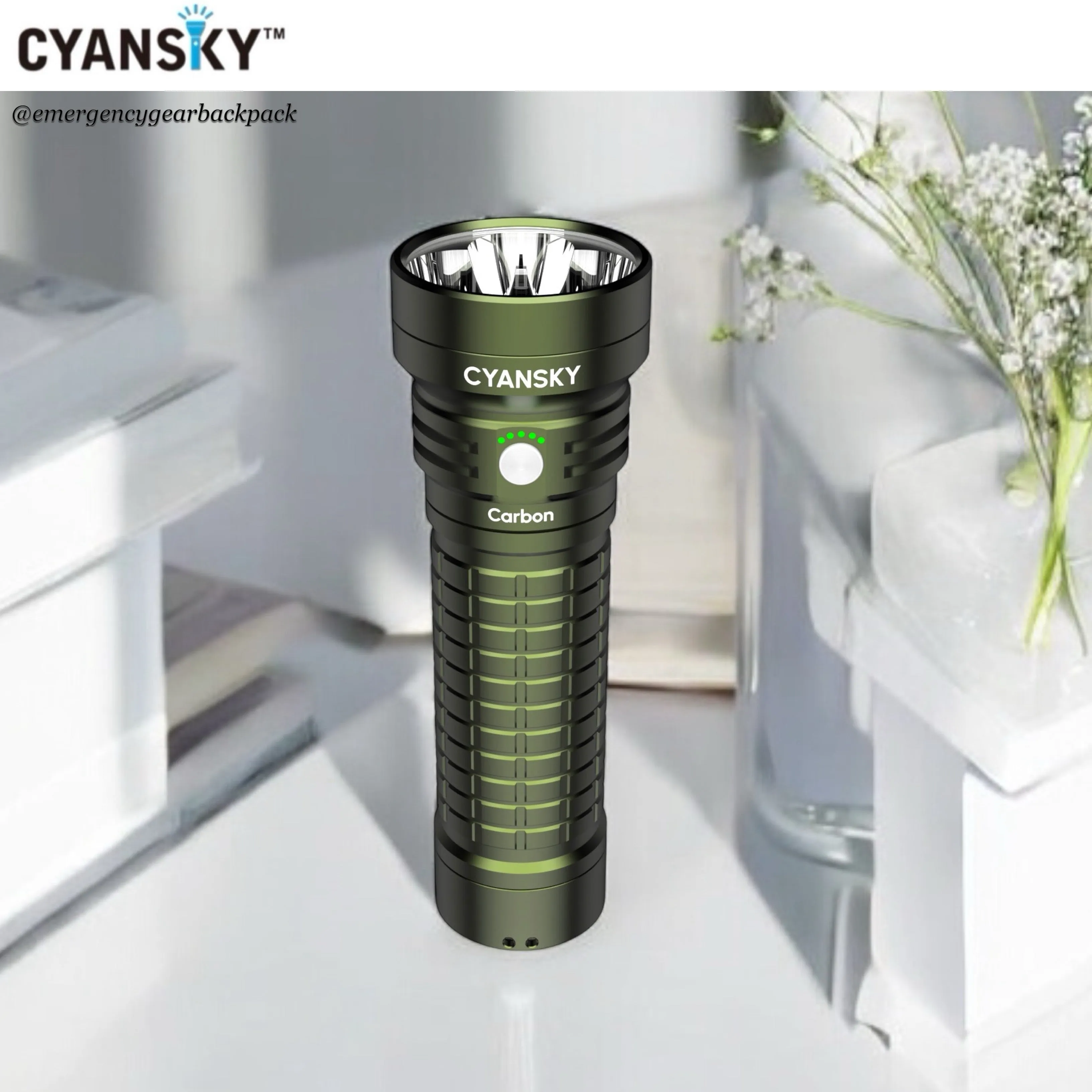 Cyansky Carbon Portable Steady Beam Searchlight 2000 Lumens 450M
