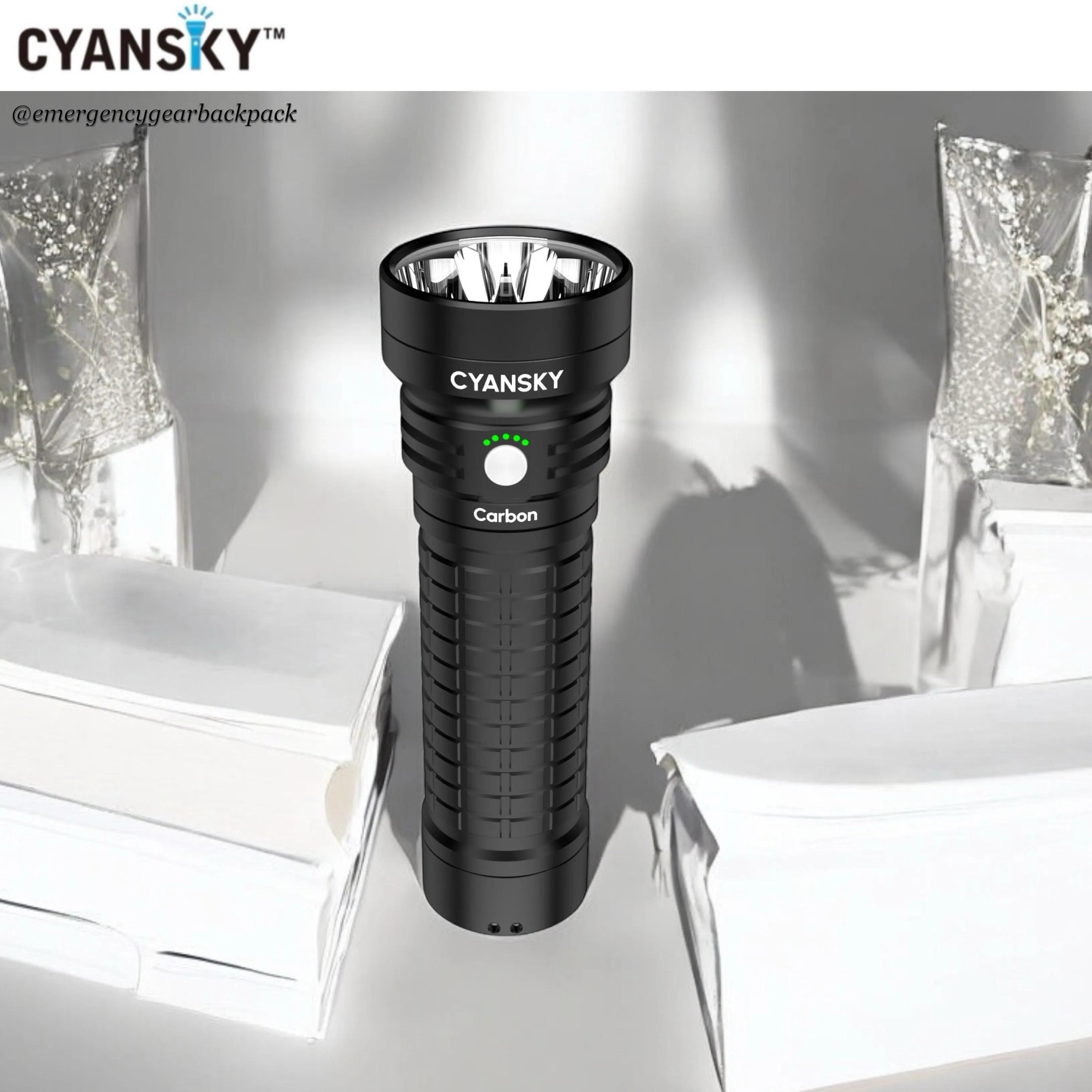 Cyansky Carbon Portable Steady Beam Searchlight 2000 Lumens 450M