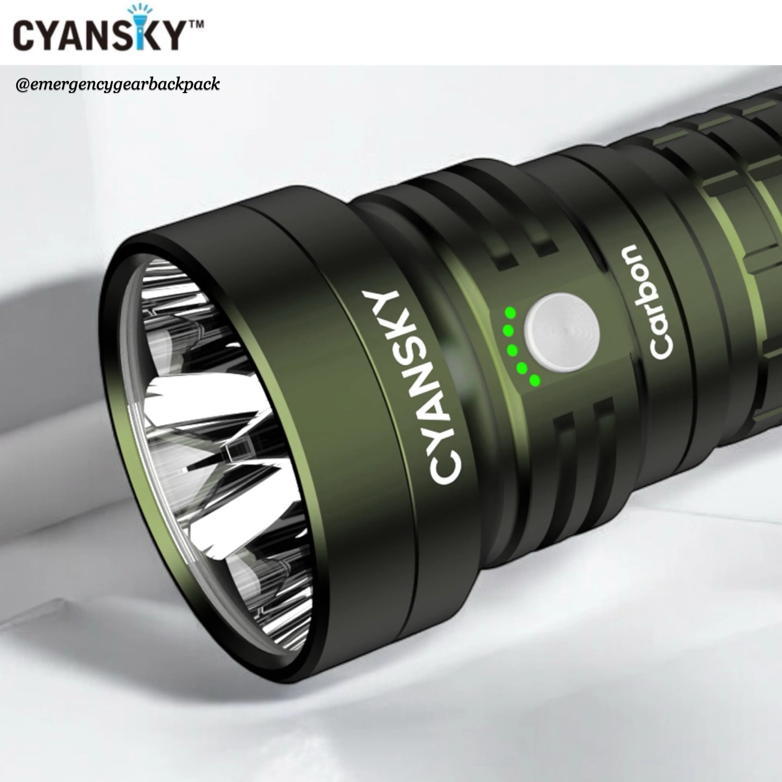 Cyansky Carbon Portable Steady Beam Searchlight 2000 Lumens 450M