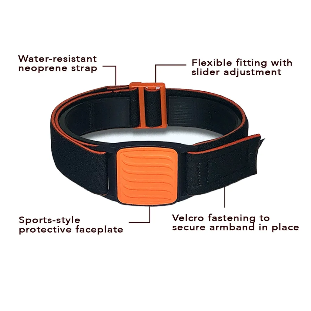 Dexcom G7 CGM Sports & Swim Armband Cover - Orange Wave Dexband