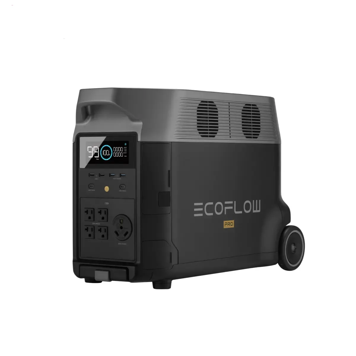 EcoFlow DELTA Pro 3.6kWh 3.6kW Solar Generator   4 x 200W Monocrystalline Solar Panels Kit