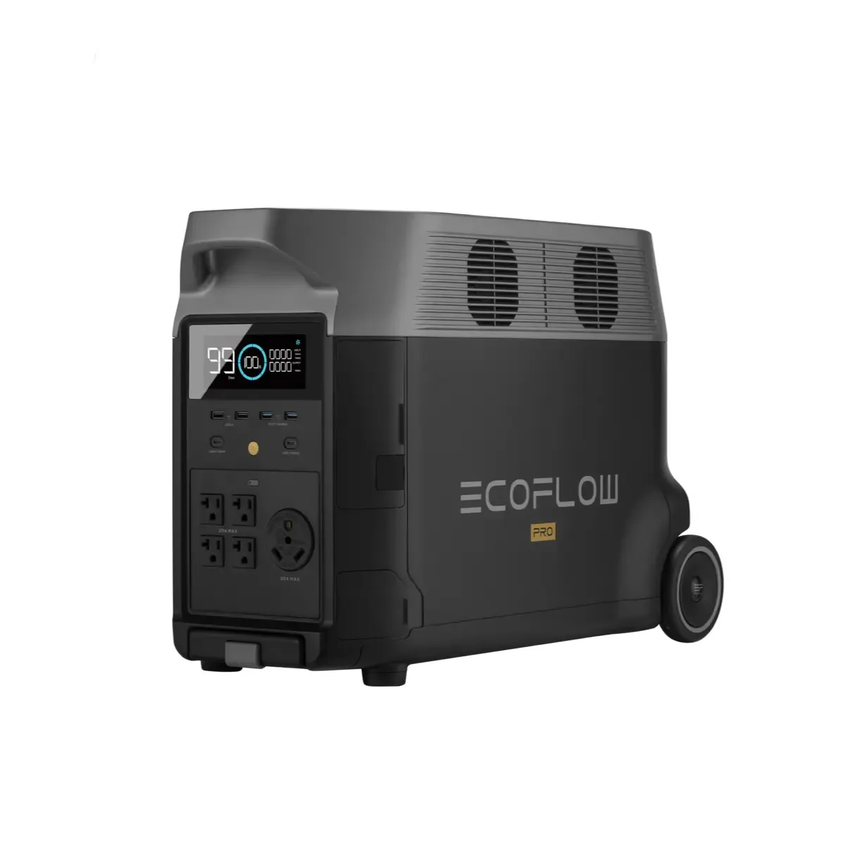EcoFlow DELTA Pro 7,200W 120/240V Output 7,200Wh & 6 x 200W 12V Mono Solar Panels Kit