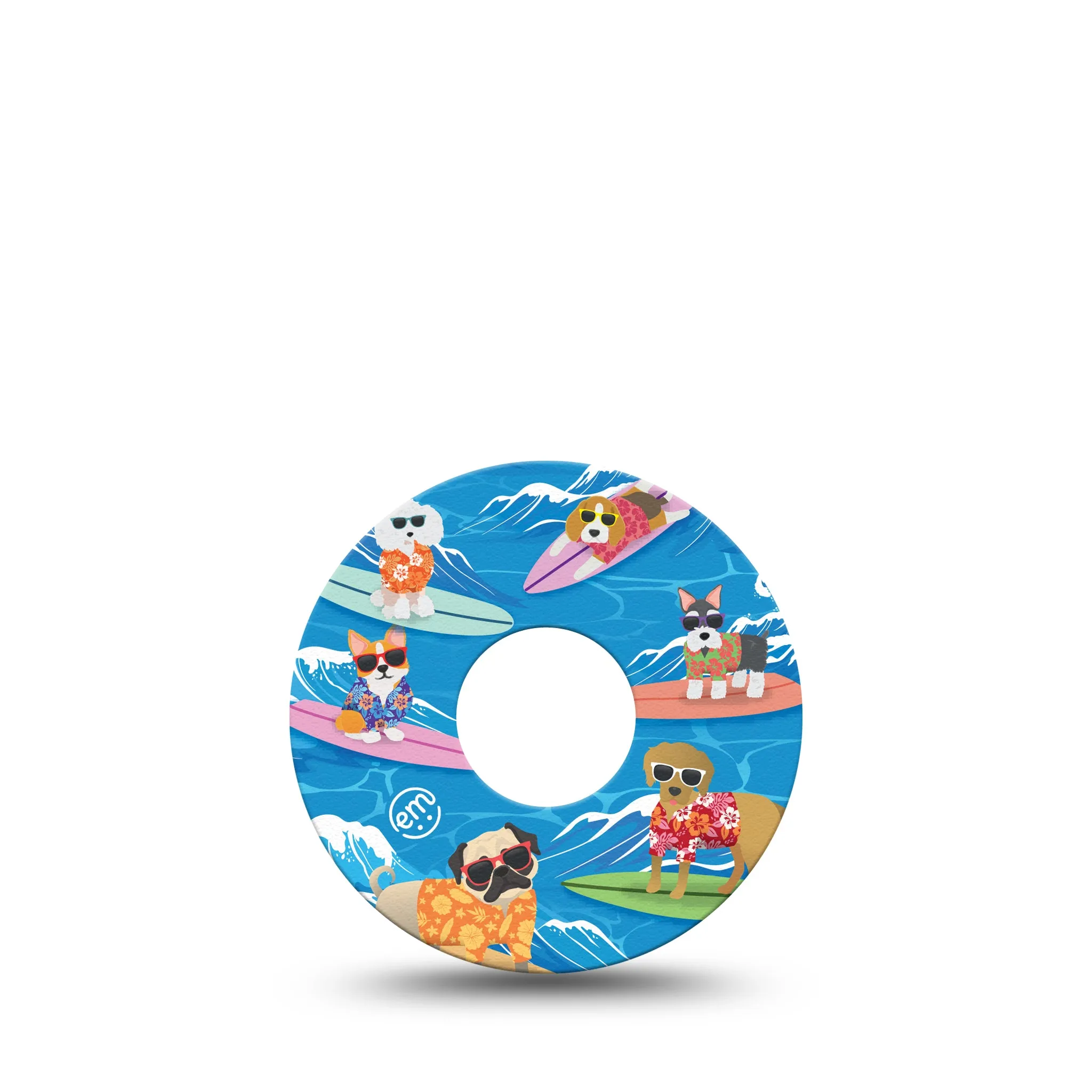 ExpressionMed Surfing Dogs Adhesive Patch Freestyle Libre 3