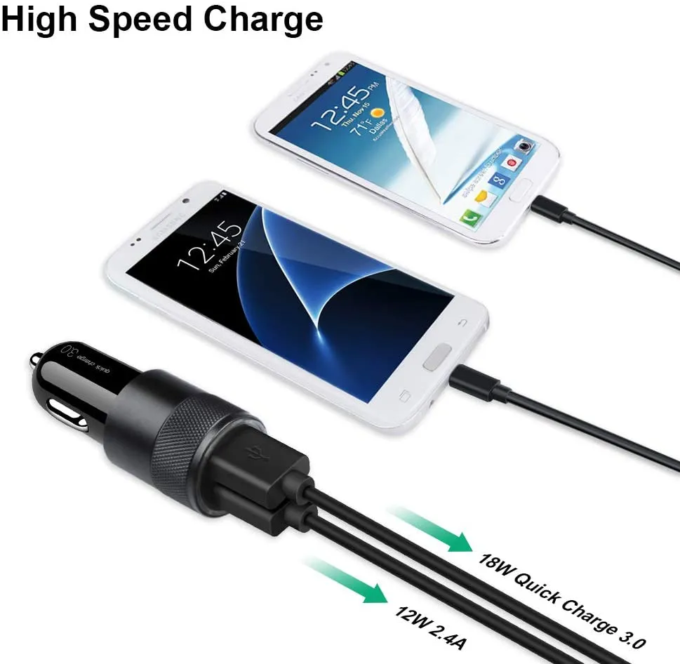 Fast Car Charger, 5.4A/30W Phone USB Car Charger Adapter Rapid Plug 2 Port Cigarette Lighter Charger