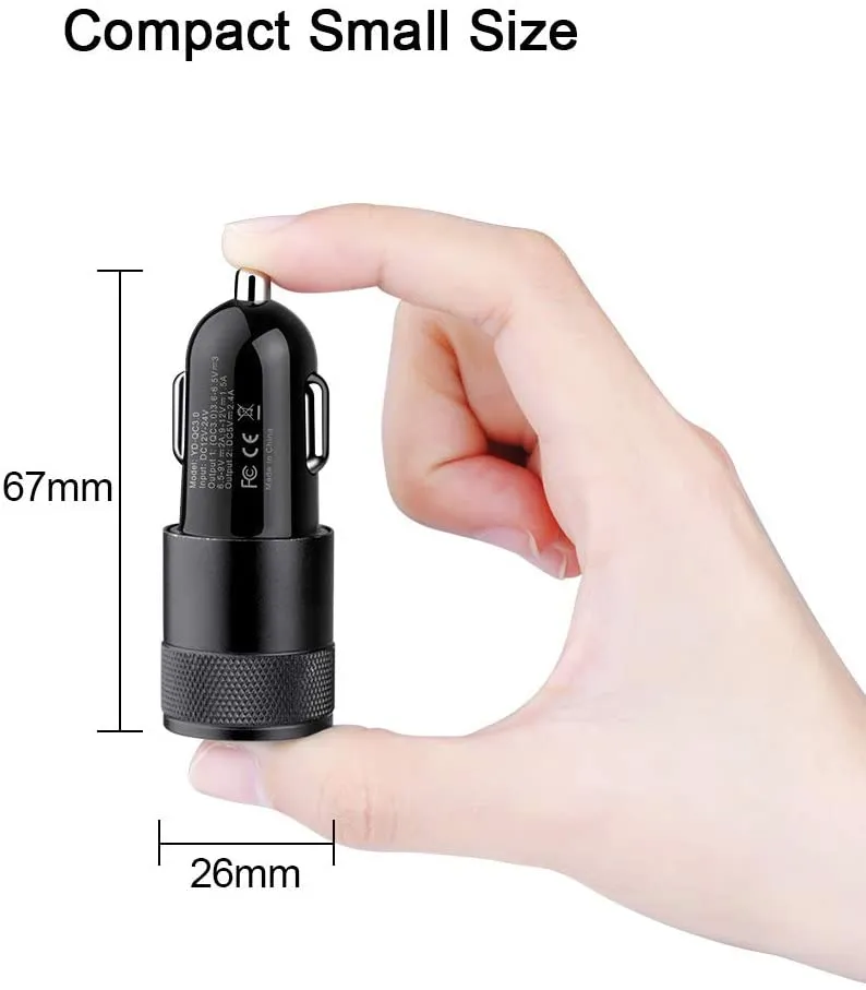 Fast Car Charger, 5.4A/30W Phone USB Car Charger Adapter Rapid Plug 2 Port Cigarette Lighter Charger
