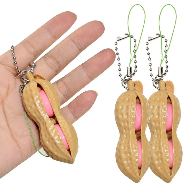 Fidget Toys Pack Anti Stress Peas Squishy Squeeze Decompression Toys Kawaii Funny Antiestres Beans Keychain Child Adults Toy