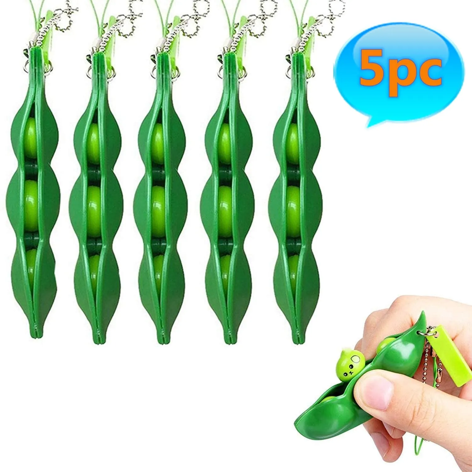 Fidget Toys Pack Anti Stress Peas Squishy Squeeze Decompression Toys Kawaii Funny Antiestres Beans Keychain Child Adults Toy