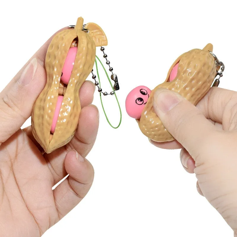 Fidget Toys Pack Anti Stress Peas Squishy Squeeze Decompression Toys Kawaii Funny Antiestres Beans Keychain Child Adults Toy
