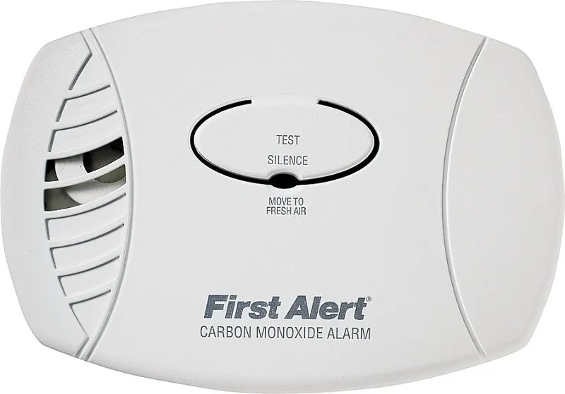 First Alert 1039730 Carbon Monoxide Alarm, 85 dB, Alarm: Audible Beep, Electrochemical Sensor, White :EA: QUANTITY: 1