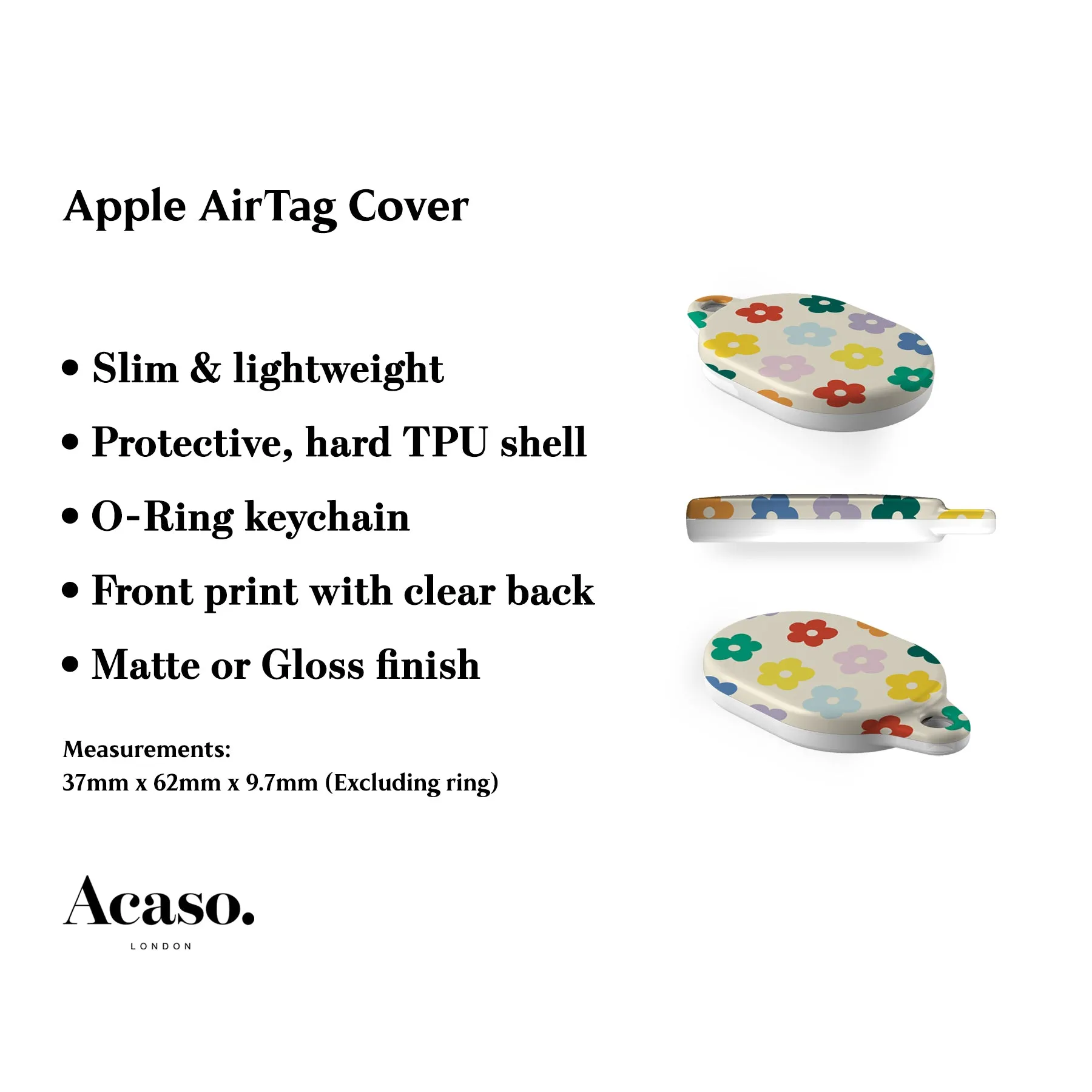 Floral AirTag Holder