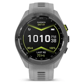 Garmin Approach S70 Black Ceramic Bezel with Powder Gray Silicone Band 42mm Premium GPS Golf Watch - 010-02746-01