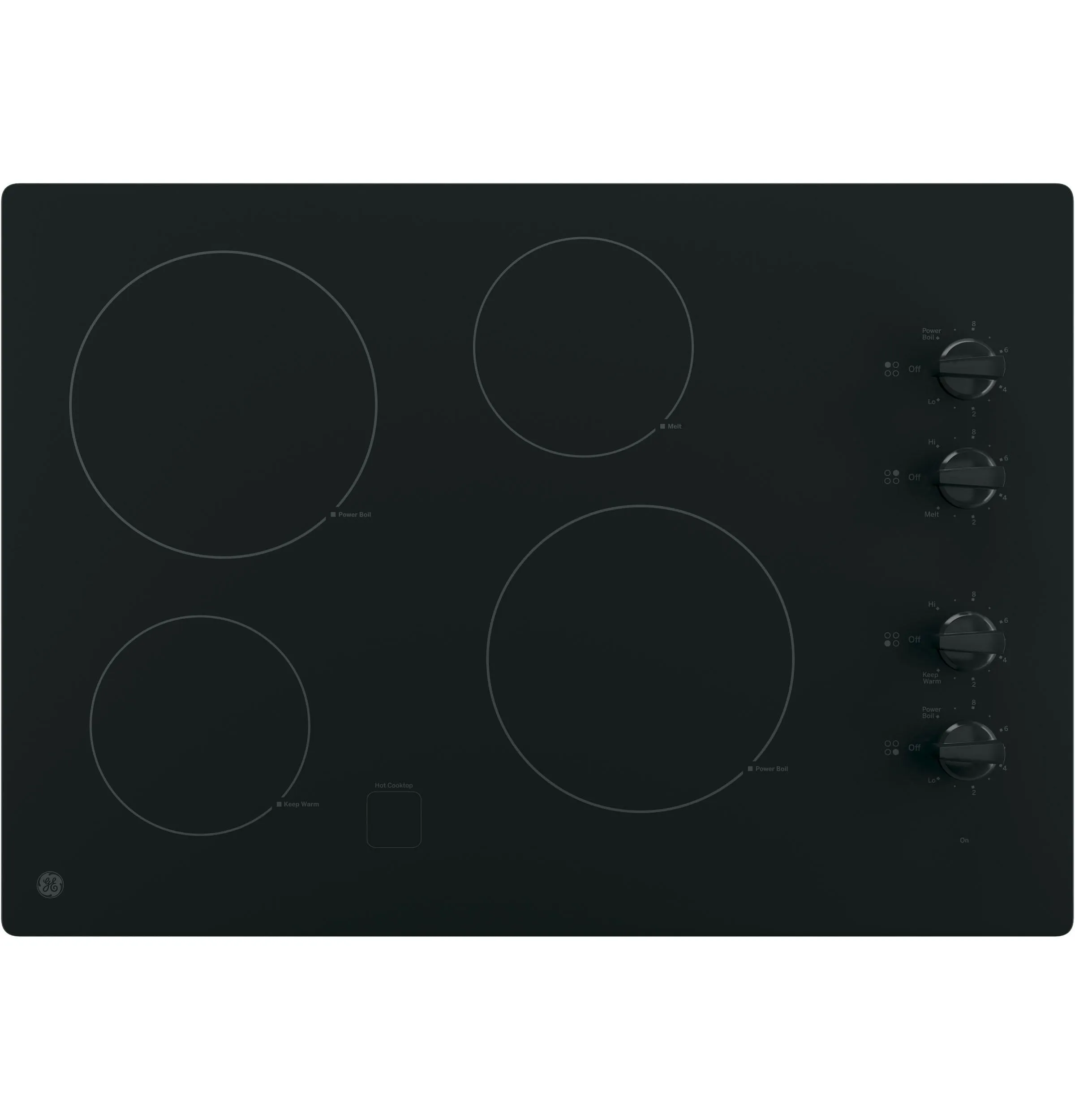 GE® 30" Built-In Knob Control Electric Cooktop