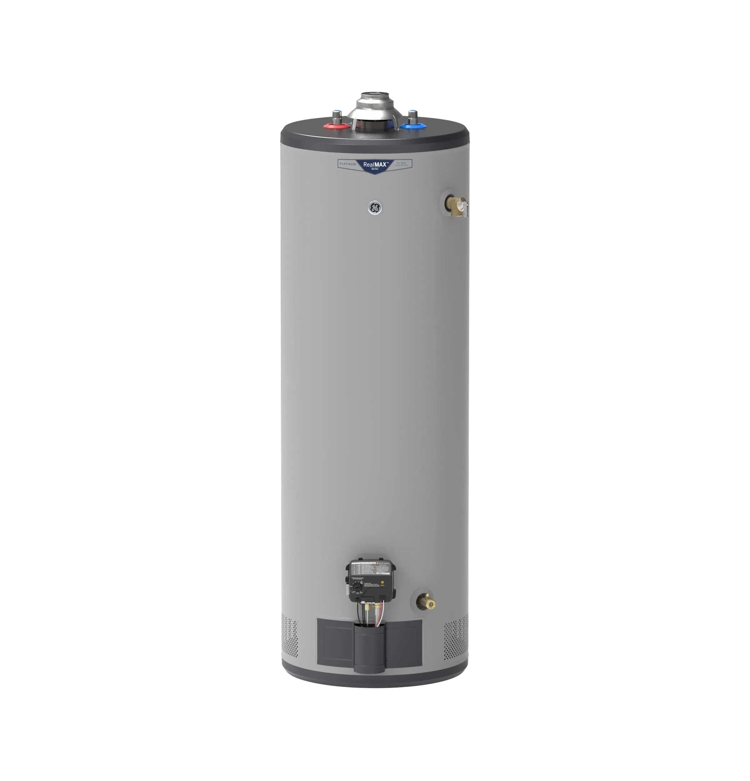 GG40T12BXR GE RealMAX Platinum 40-Gallon Tall Natural Gas Atmospheric Water Heater