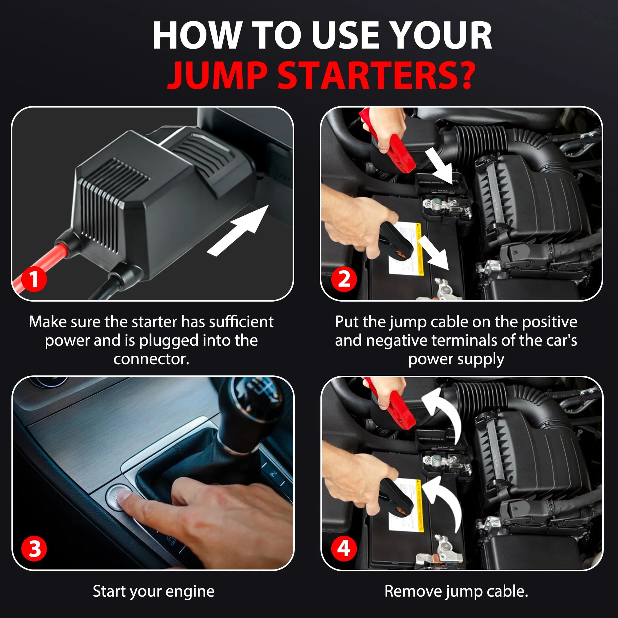Giatero 4000A Portable Jump Starter with Air Compressor