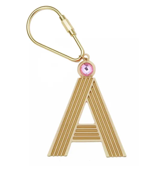 Gold Initial Keychain (More Colors)