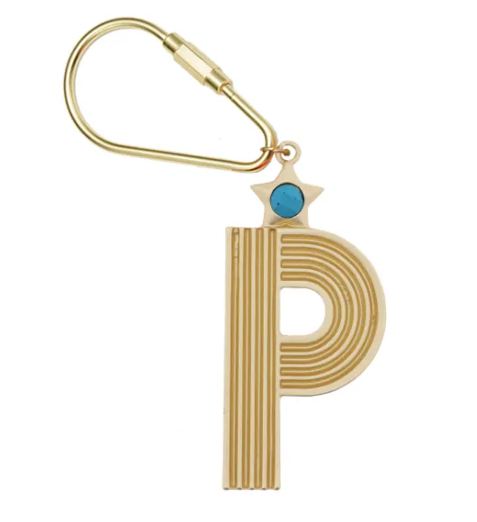 Gold Initial Keychain (More Colors)