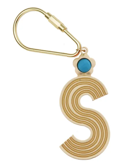 Gold Initial Keychain (More Colors)