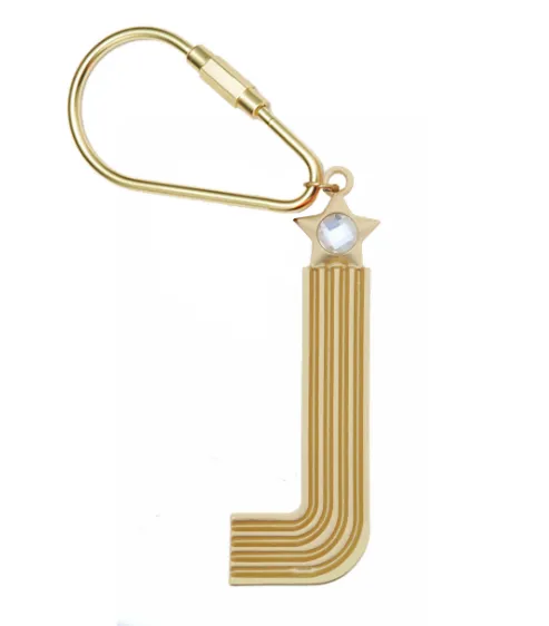 Gold Initial Keychain (More Colors)