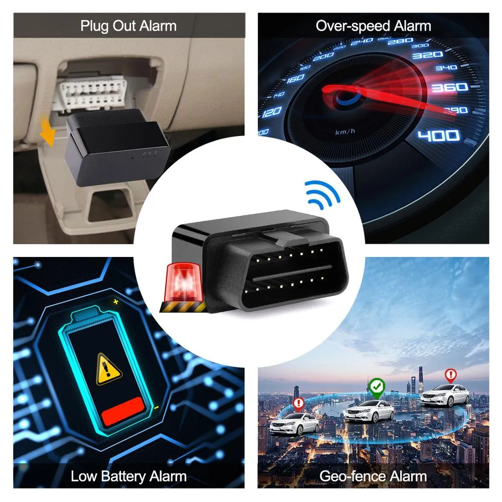 GPS Tracker With OBD Power Disrupt Alarm