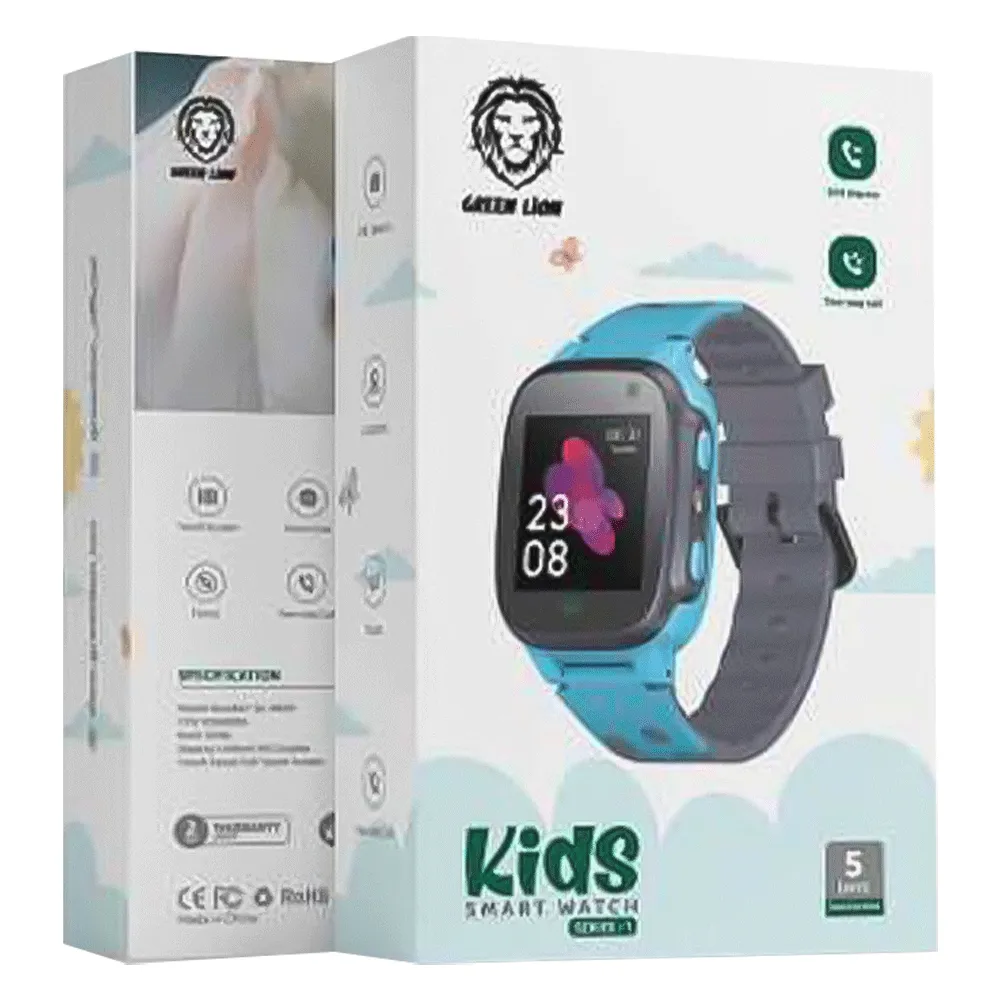 Green Lion Series 1 GNKIDSWS1BL 2G Kids Smart Watch Sky Blue Case With Sky Blue Strap