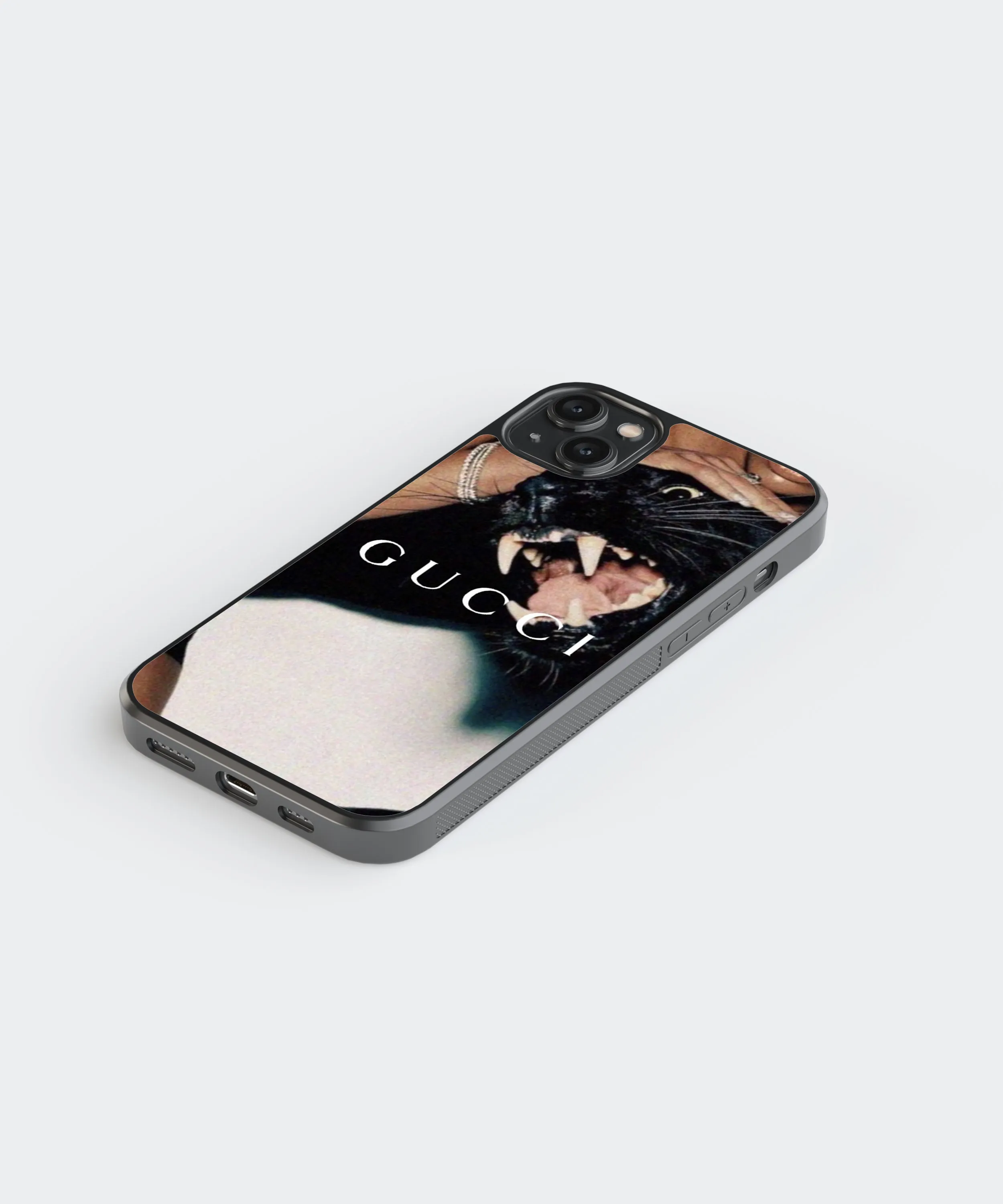 Gucci Panther Glass Phone Case Cover