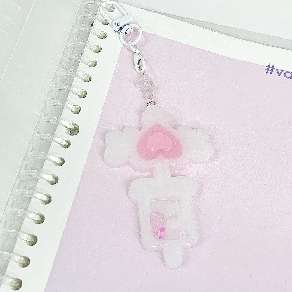 Handmade Magic Nurse Syringe Charm Keychain