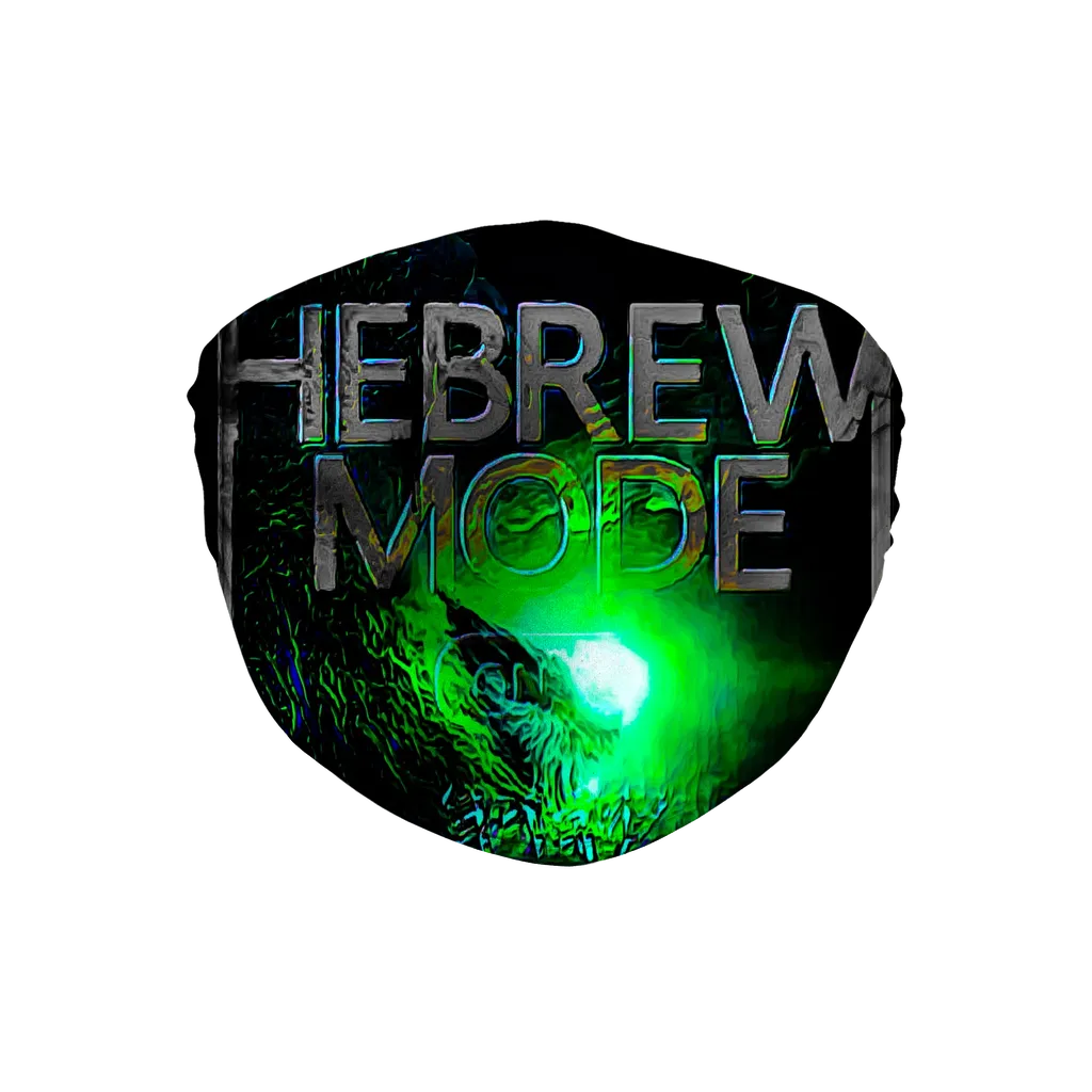 Hebrew Mode - On 01-07 Designer Sublimation Face Mask with Ten Replacement Filters