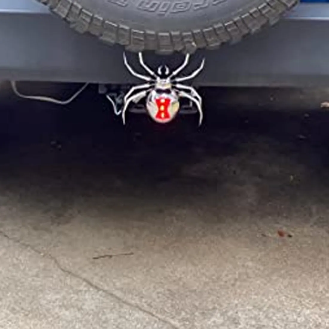 Hitch Critters Animated Ball Hitch Cover and Brake Light - Black Widow