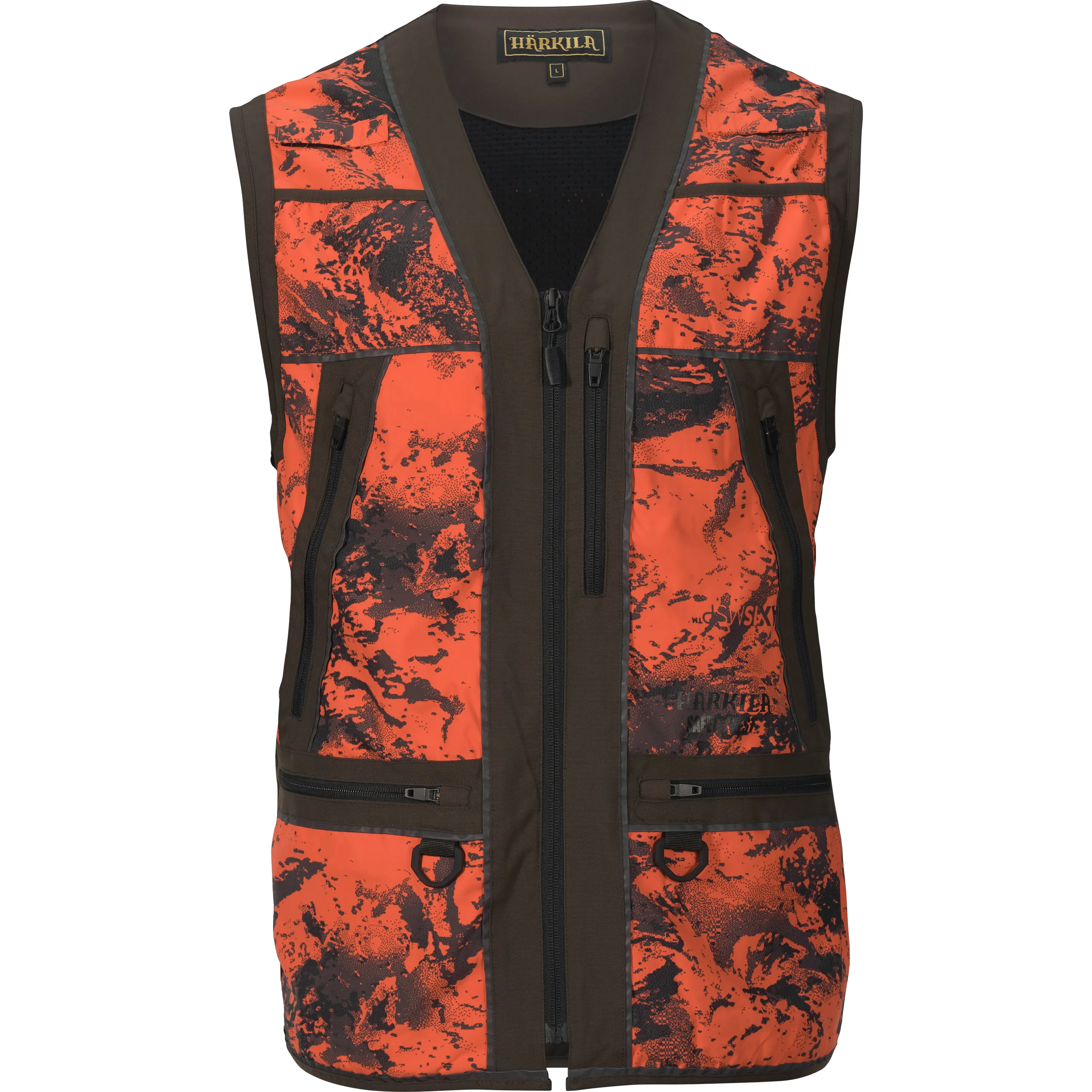 Härkila Men&#x27;s Wildboar Pro Safety Waistcoat Axis Msp®Orange Blaze/Shadow Brown | Buy Härkila Men&#x27;s Wildboar Pro Safety Waistcoat Axis Msp®Orange Blaze/Shadow Brown here | Outnorth