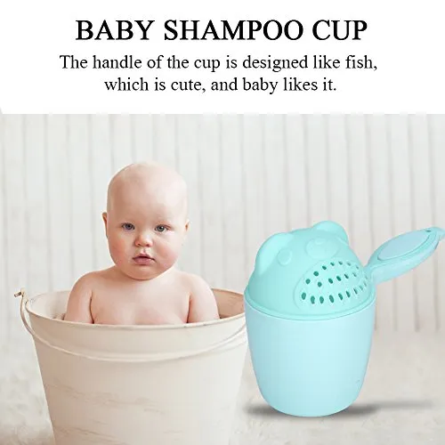 Hztyyier Baby Shampoo Rinse Cup Bath Cup Kid Wash Hair Bathing Green