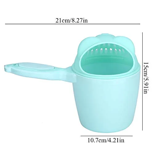 Hztyyier Baby Shampoo Rinse Cup Bath Cup Kid Wash Hair Bathing Green