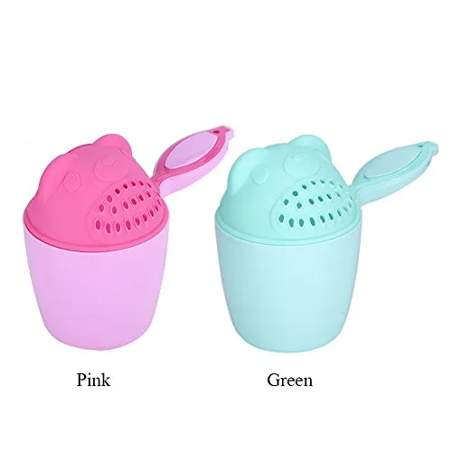 Hztyyier Baby Shampoo Rinse Cup Bath Cup Kid Wash Hair Bathing Green